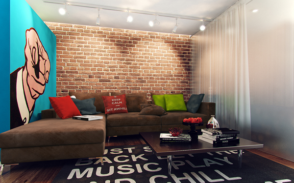 studio-apartment-with-brick-wall