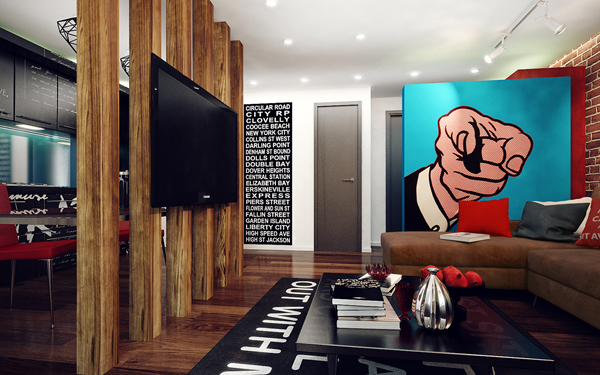 studio-apartment-with-pop-art-interior